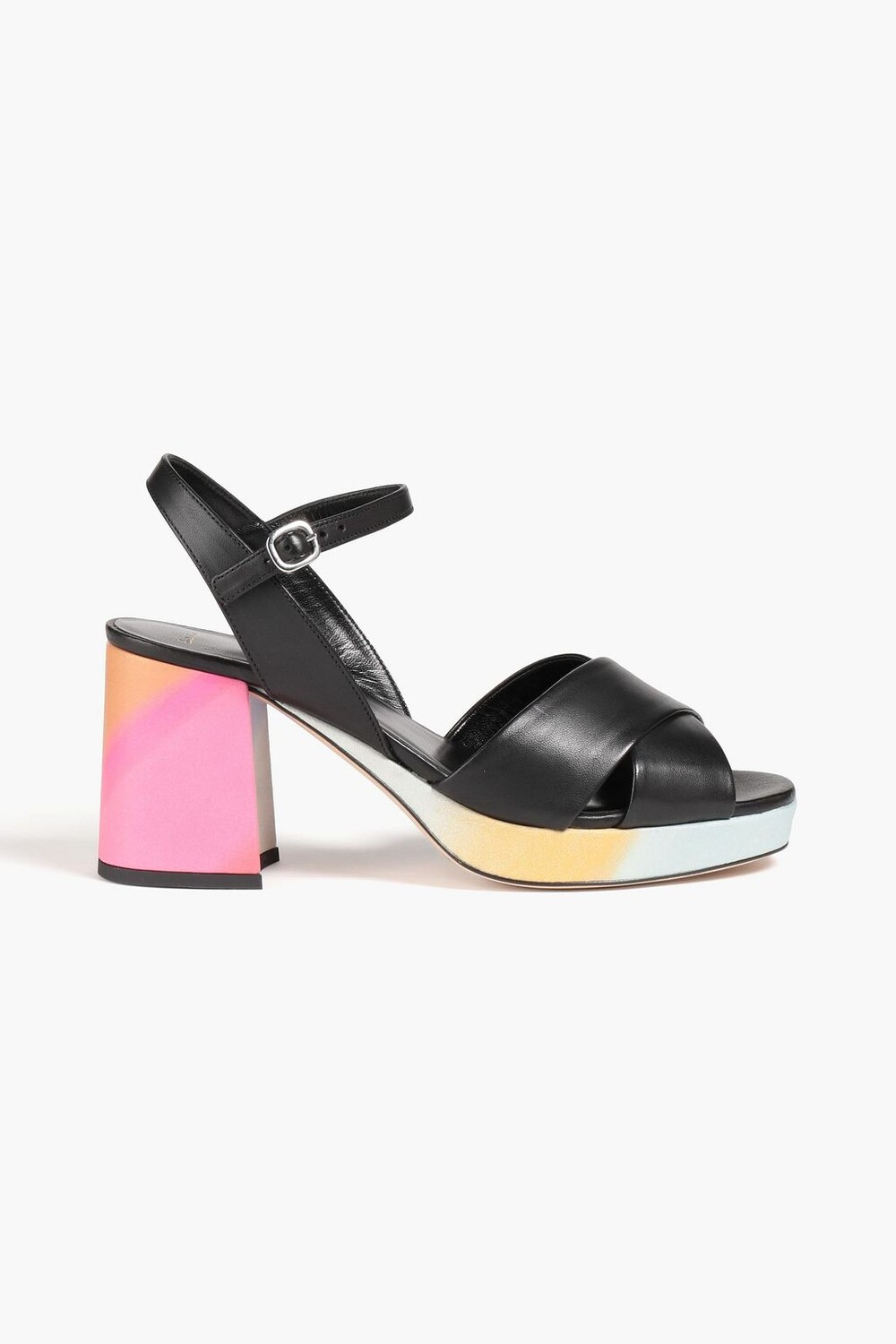 

Кожаные босоножки на платформе с принтом Poppy PAUL SMITH, черный