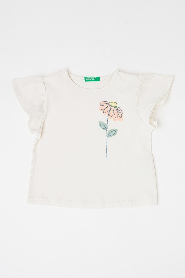 

Футболка с рукавами-бабочками United Colors Of Benetton, белый