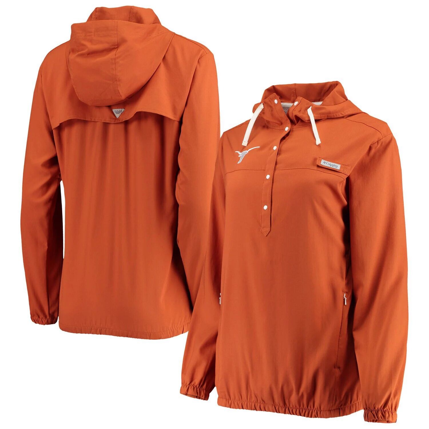 

Женский солнцезащитный пуловер с капюшоном Columbia Texas Orange Texas Longhorns Tamiami