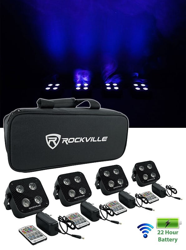 

Светильник Rockville 4 Pack Mini RF4 Black