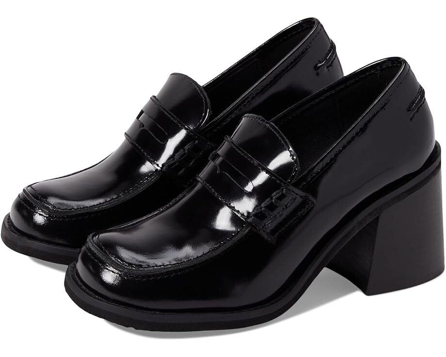 

Лоферы Steve Madden Universe Heeled Loafer, черная кожа