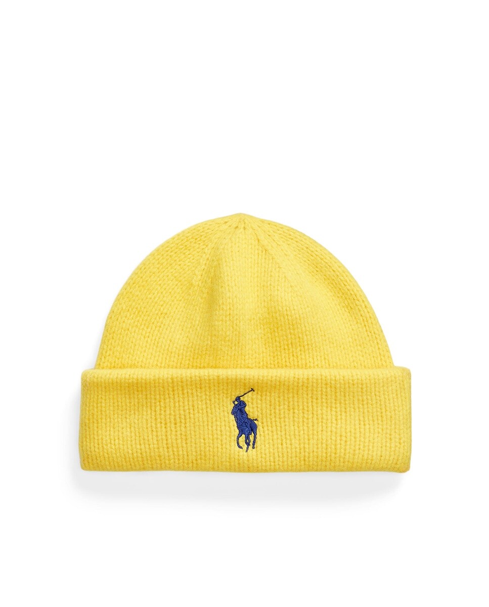 

Женская шерстяная шапка с вышитой лошадью Polo Ralph Lauren, желтый