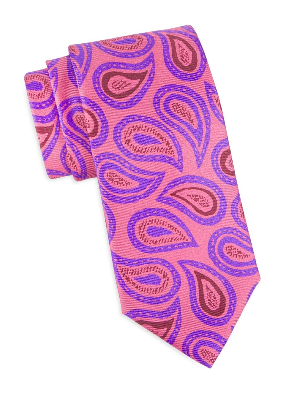 

Шелковый галстук Novel Paisley Charvet, розовый