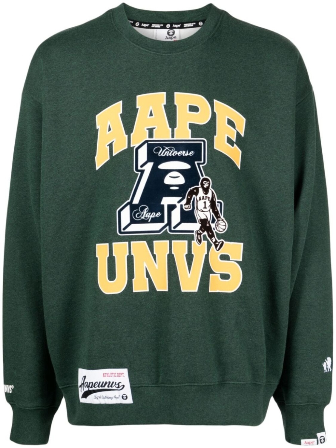 

Толстовка из джерси с логотипом AAPE BY *A BATHING APE, зеленый