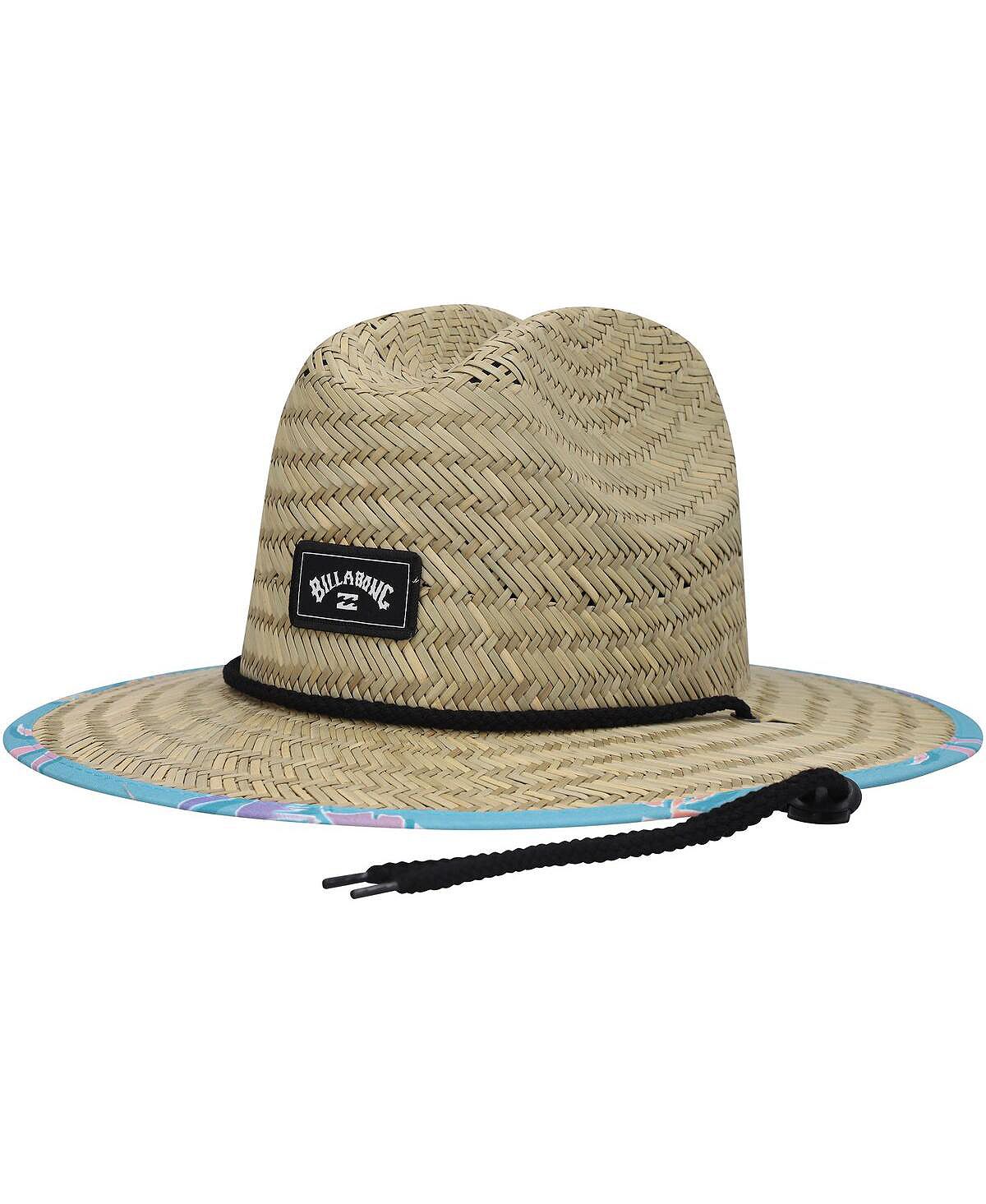 Соломенная шляпа спасателя с принтом Blue Tides для мальчиков Youth Boys Natural Billabong wholesale blue malachite natural round