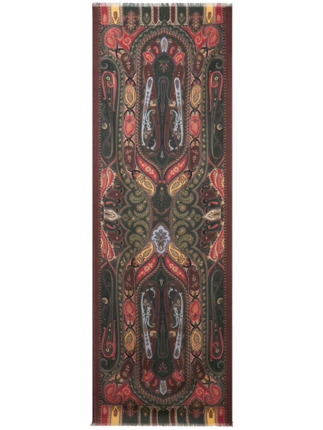 

ETRO шарф с бахромой и принтом пейсли, черный
