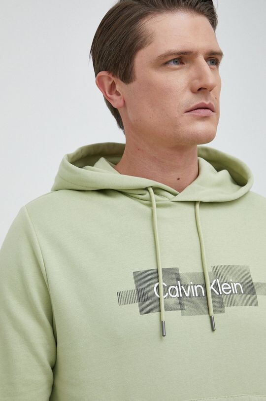 

Хлопковая толстовка Calvin Klein, зеленый