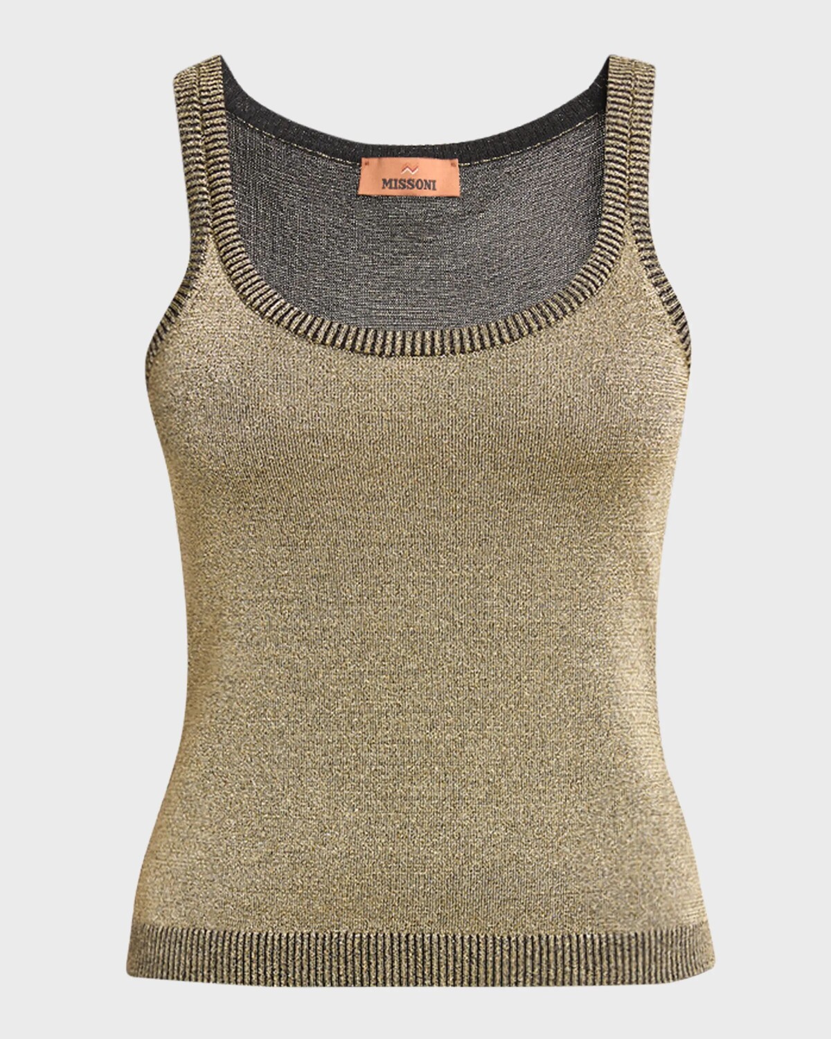 

Майка металлизированного трикотажа Missoni, цвет Black And Gold