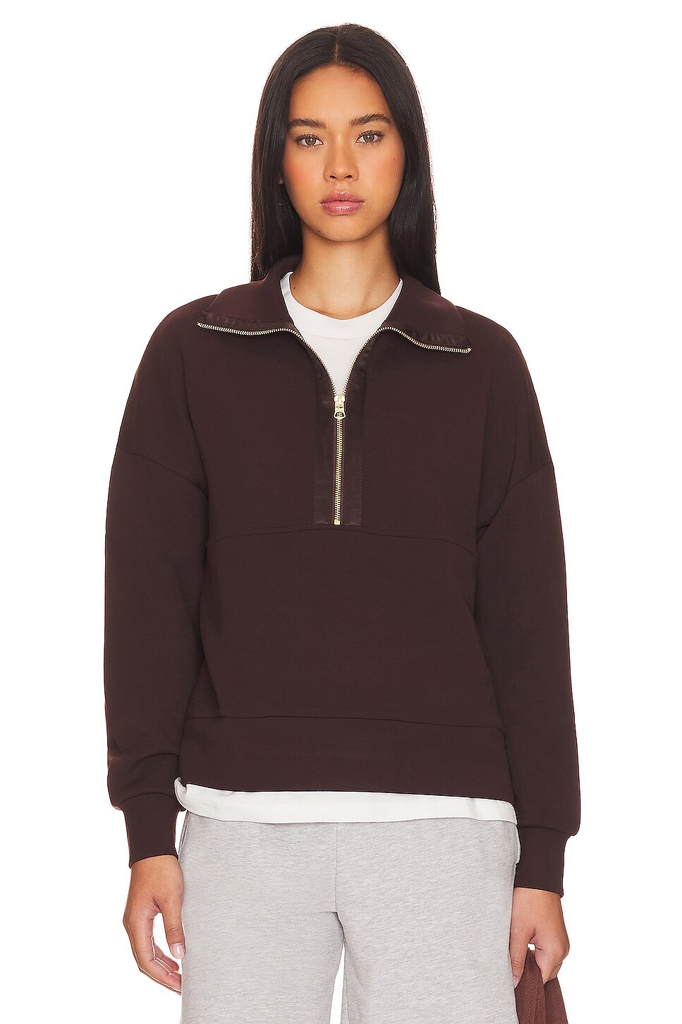 

Пуловер Varley Keller Half Zip, цвет Coffee Bean