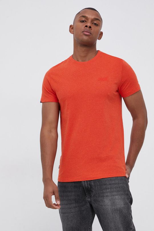 Хлопковая футболка Superdry, оранжевый цена и фото