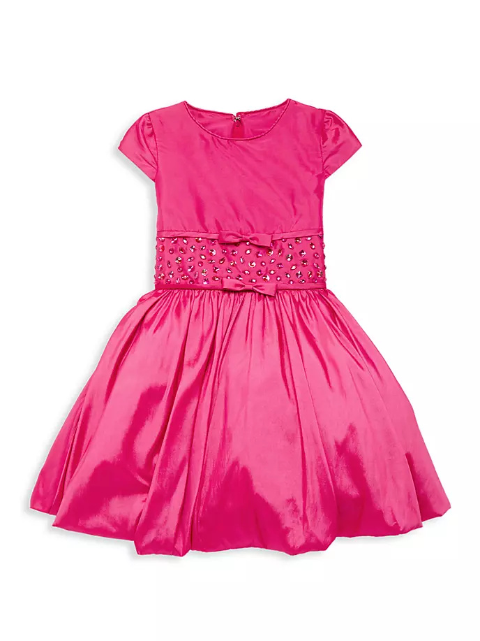 цена Платье из тафты с украшенной талией для маленьких девочек, маленьких девочек и девочек Joan Calabrese, фуксия