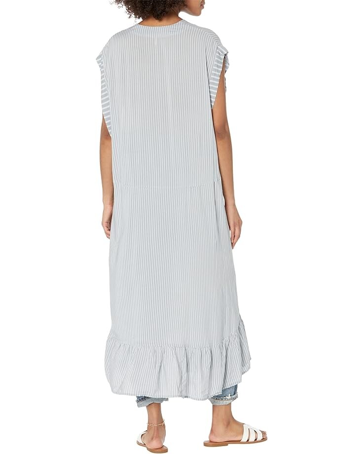 шорты free people get free chambray pull on цвет lady liberty Платье Free People Gone Sailing Maxi, цвет Chambray Combo