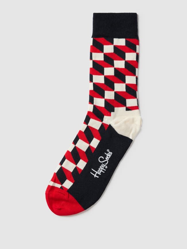 

Носки с узором по всей поверхности, модель FILLED OPTIC Happy Socks, темно-синий