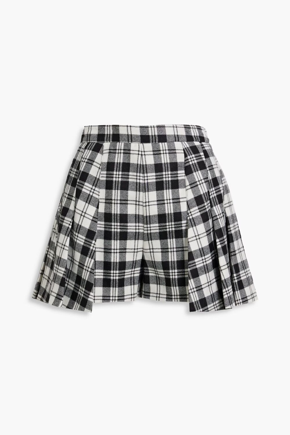 

Многослойные плиссированные шерстяные шорты в клетку Redvalentino, черный