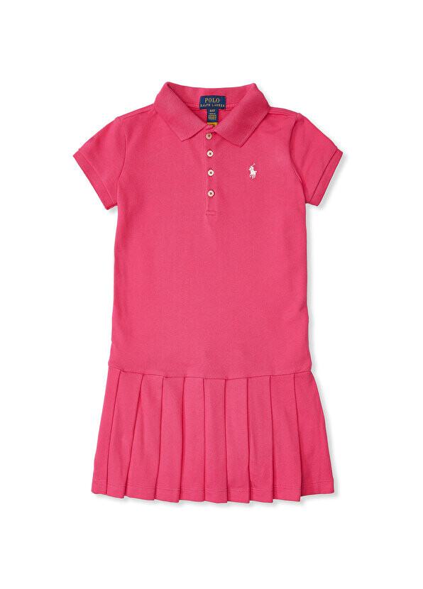 

Розовое платье для девочек с логотипом Polo Ralph Lauren