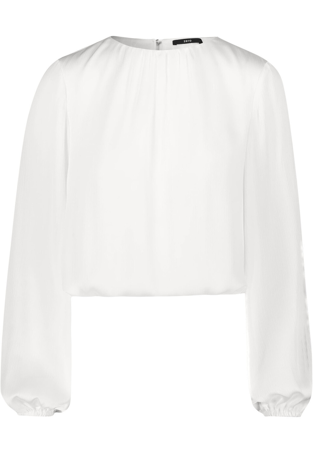 

Блуза Zero Satin langarm mit Raffung, белый