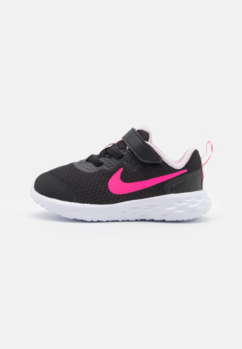 кроссовки нейтрального цвета Nike Revolution 6 (Tdv) Nike, цвет black/hyper pink/pink foam беговел black aqua kg122 pink