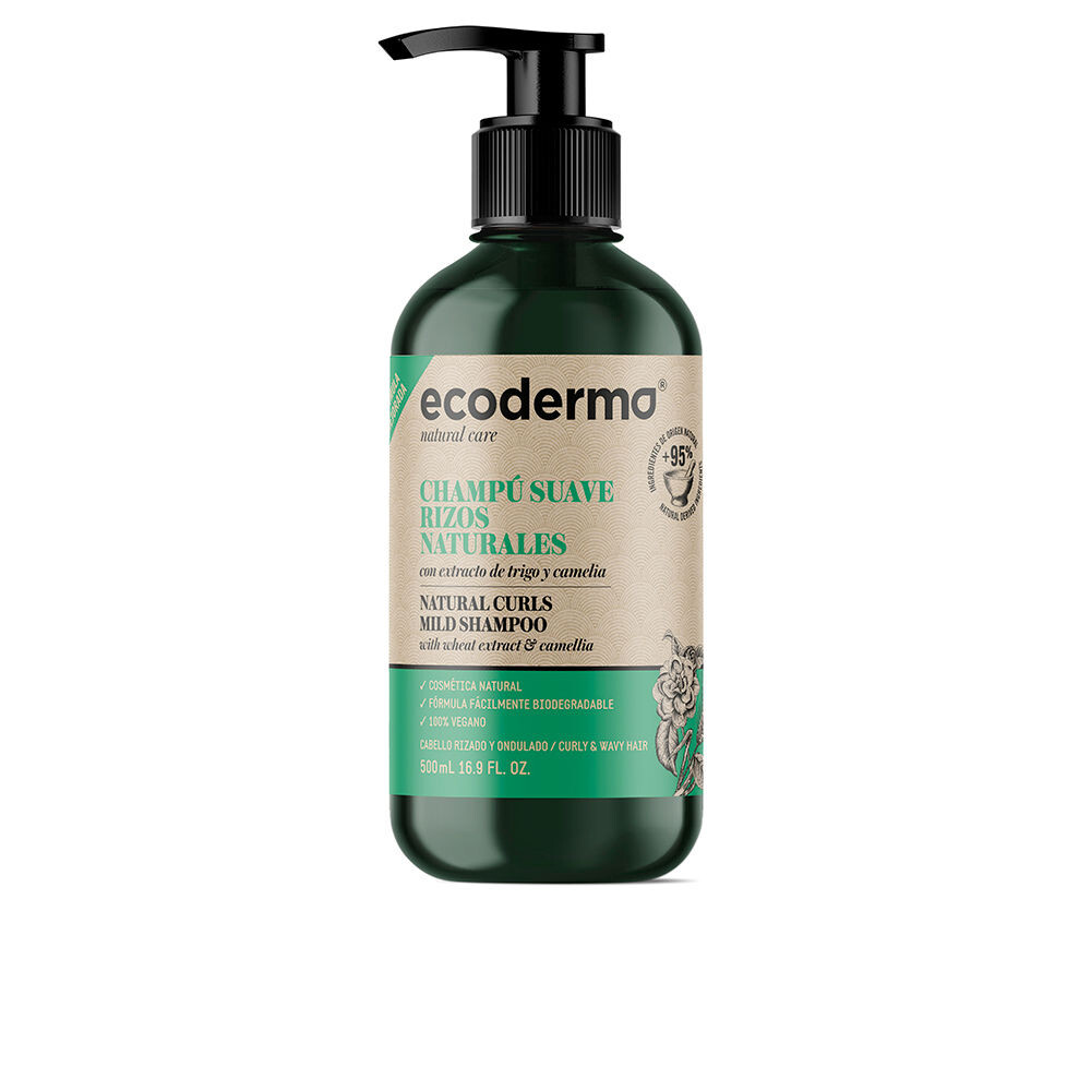 Шампунь для вьющихся волос Champú Rizos Ecoderma, 500 мл шампунь only curls champú control rizos babaria 500 ml