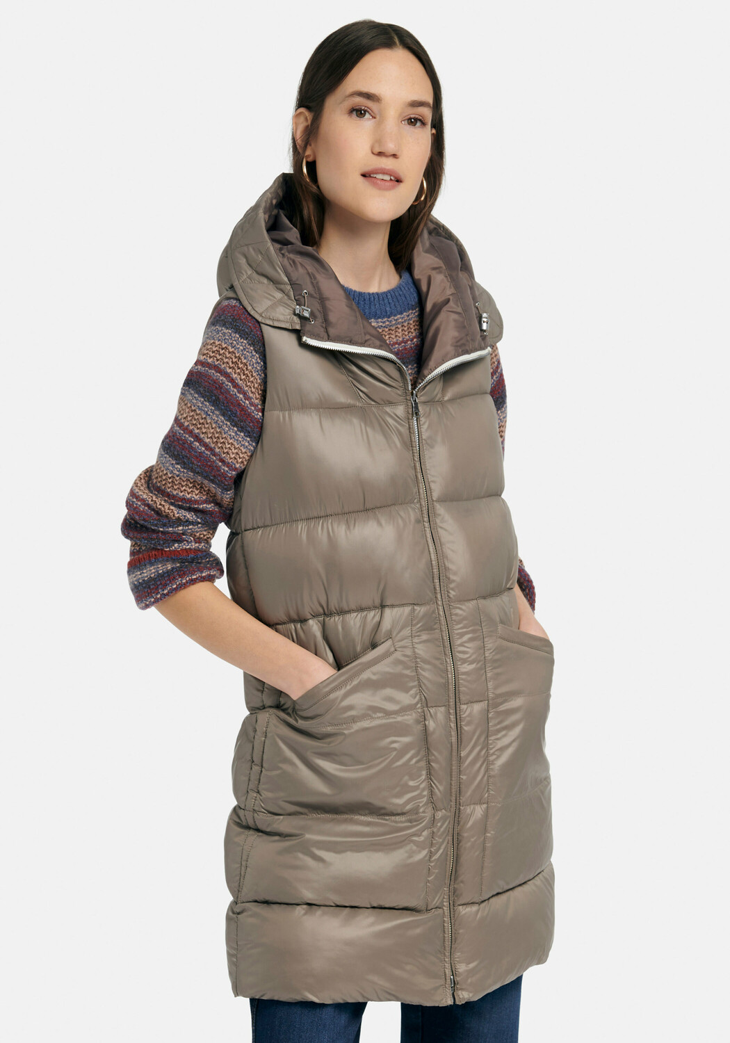 

Утепленный жилет DAY.LIKE Gilet, серо коричневый