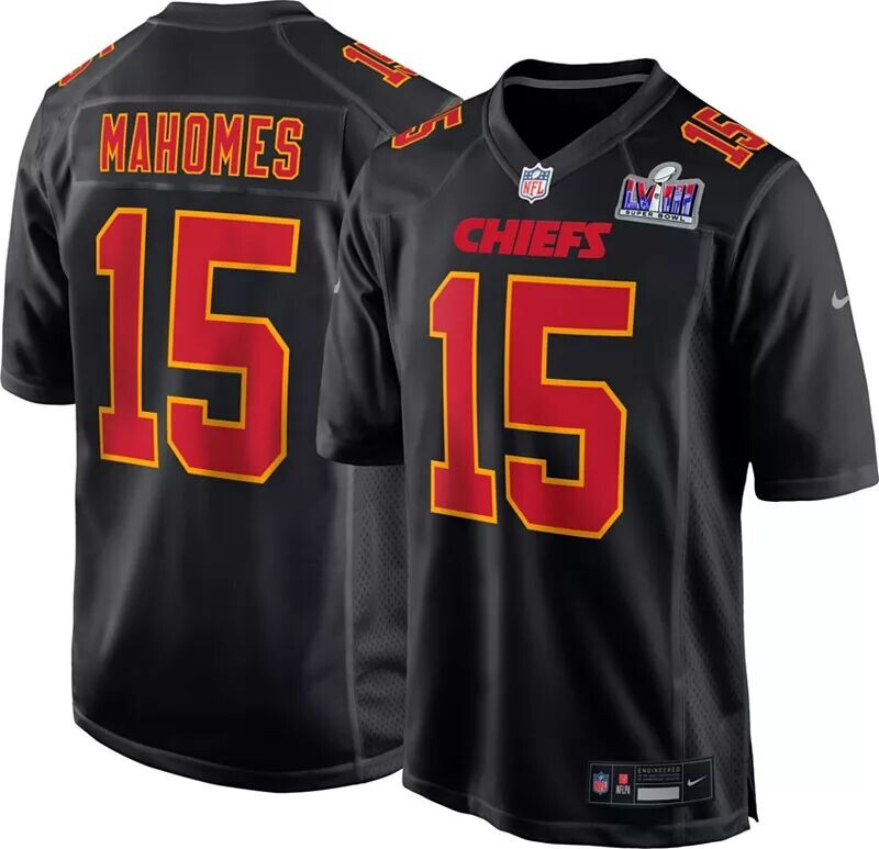 

Игровая майка Nike Youth Super Bowl LVIII с нашивкой Kansas City Chiefs Патрика Махоумса № 15