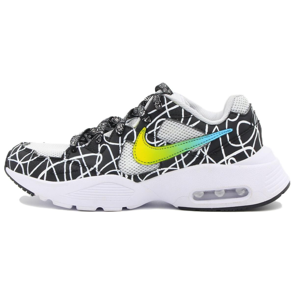 

Кроссовки Air Max Fusion для бега мужские с низким верхом, черные/зеленые Nike