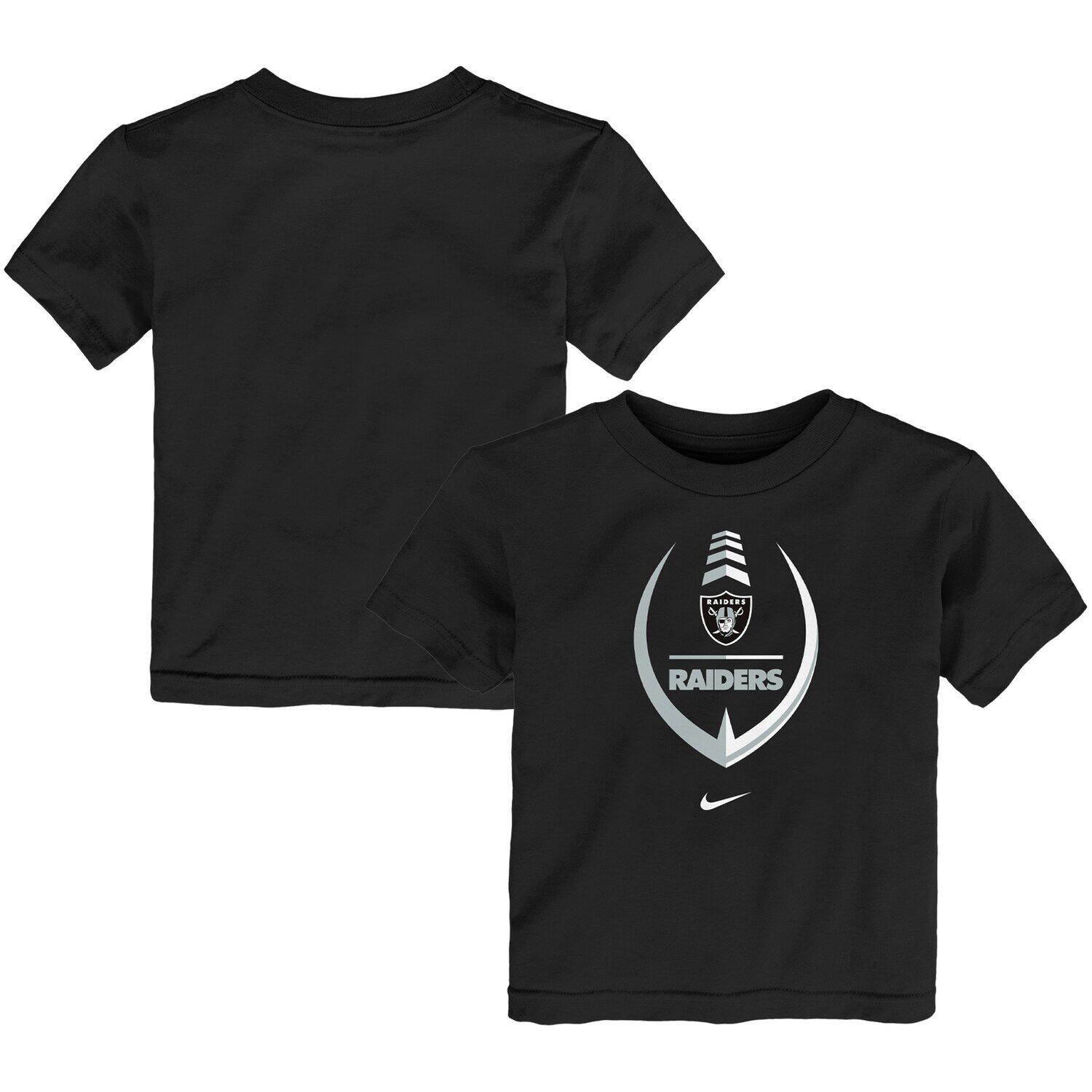 

Черная футболка Nike Las Vegas Raiders Football с надписью для малышей Nike