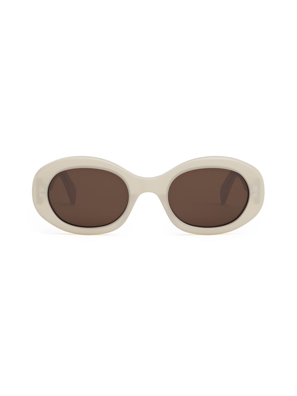 

Овальные солнцезащитные очки Triomphe 51MM CELINE, слоновая кость