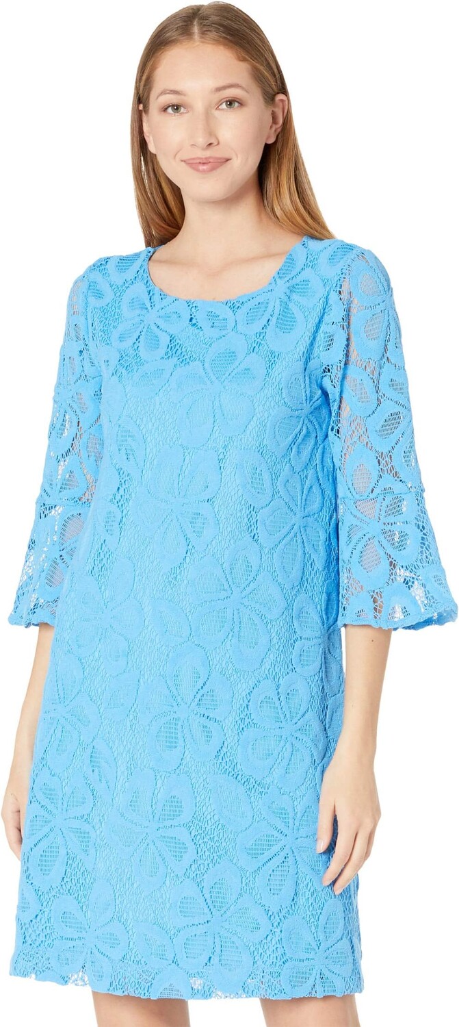 

Платье Офелии Lilly Pulitzer, цвет Zanzibar Blue Spring Fling Lace
