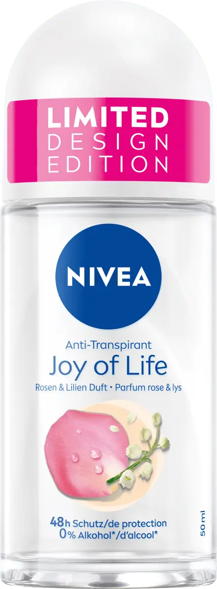 

Шариковый дезодорант-антитранспирант Joy of Life mit Rosen Лилиен Дафт 50 мл NIVEA