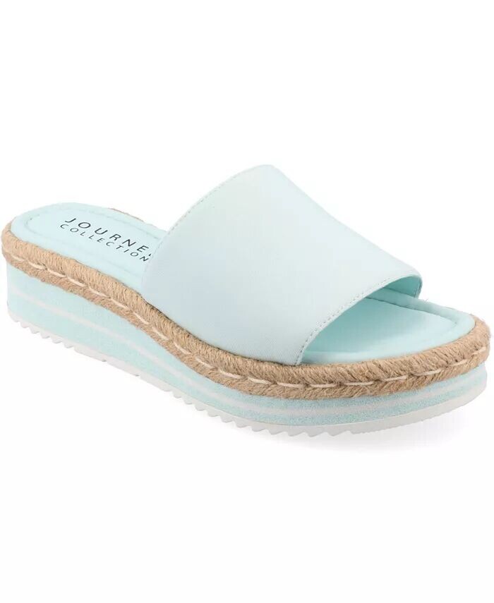 

Женские босоножки Rosey Espadrille на танкетке на платформе Journee Collection, синий