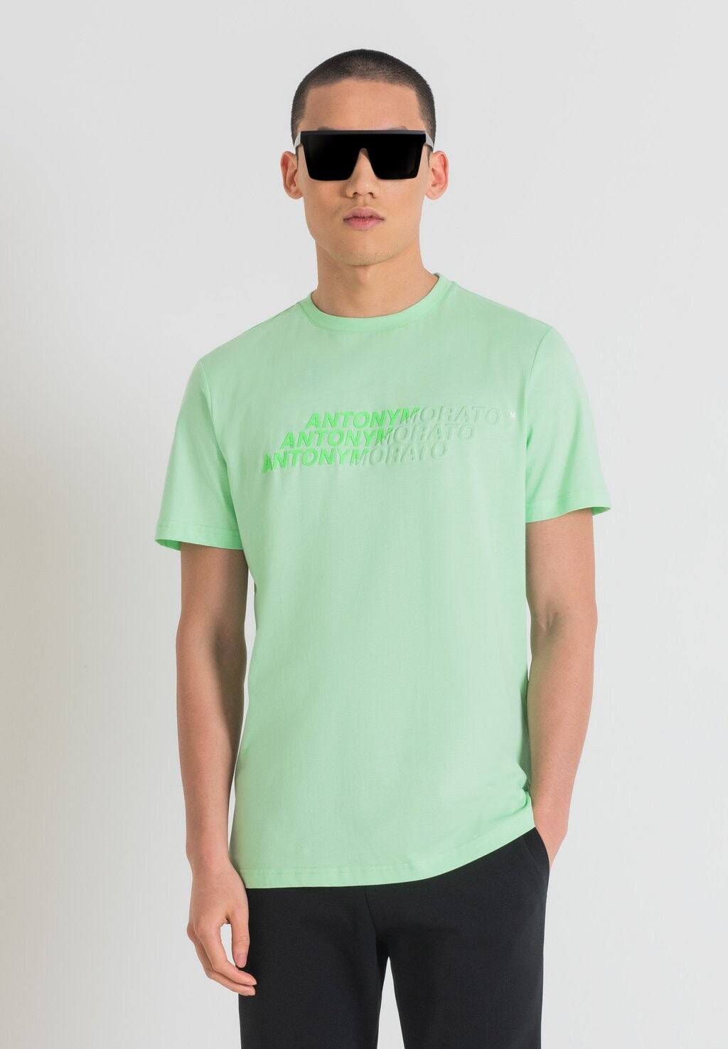 

Футболка с принтом REGULAR FIT LOGO Antony Morato, зеленый