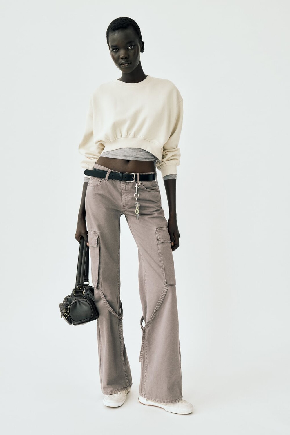 

Брюки-грузовые trf ZARA, сиреневый, Фиолетовый