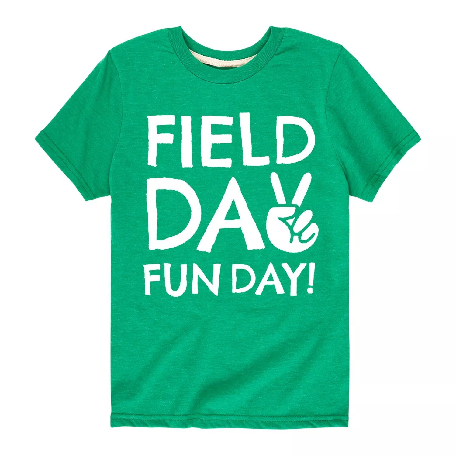 

Футболка с графическим рисунком «Field Day Fun Day Peace Sign» для мальчиков 8–20 лет Licensed Character, зеленый