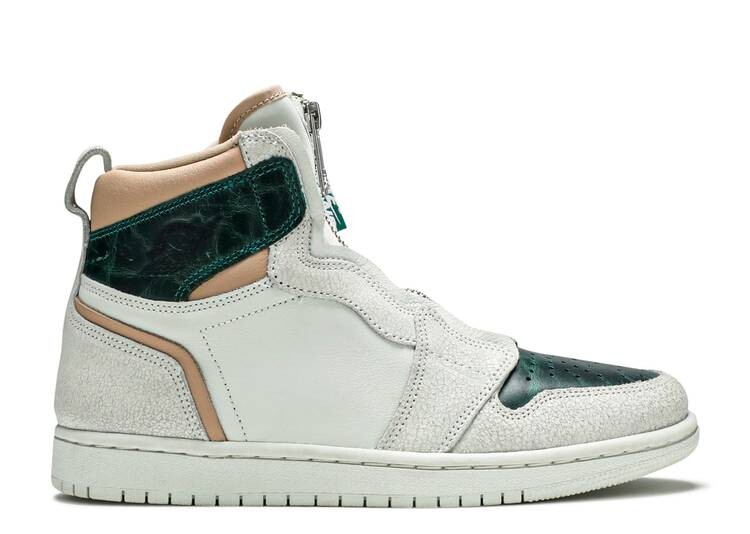

Кроссовки WMNS AIR JORDAN 1 RETRO HIGH ZIP 'MYSTIC GREEN', белый