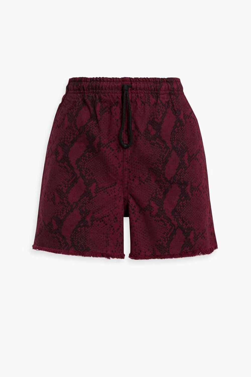 

Джинсовые шорты со змеиным принтом Alexander Wang, бордовый