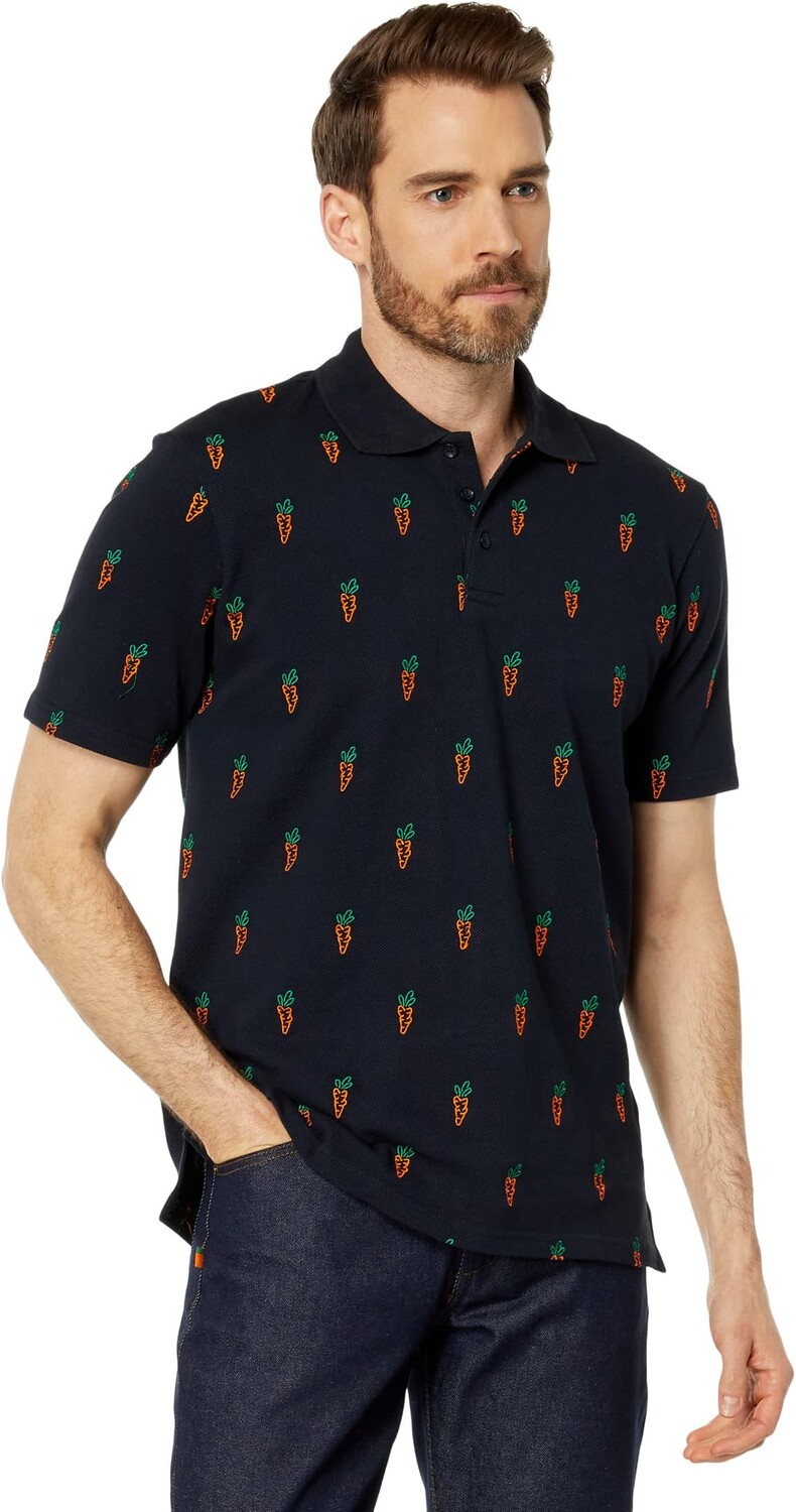 

Рубашка-поло All Over Carrot Polo Carrots By Anwar Carrots, темно-синий