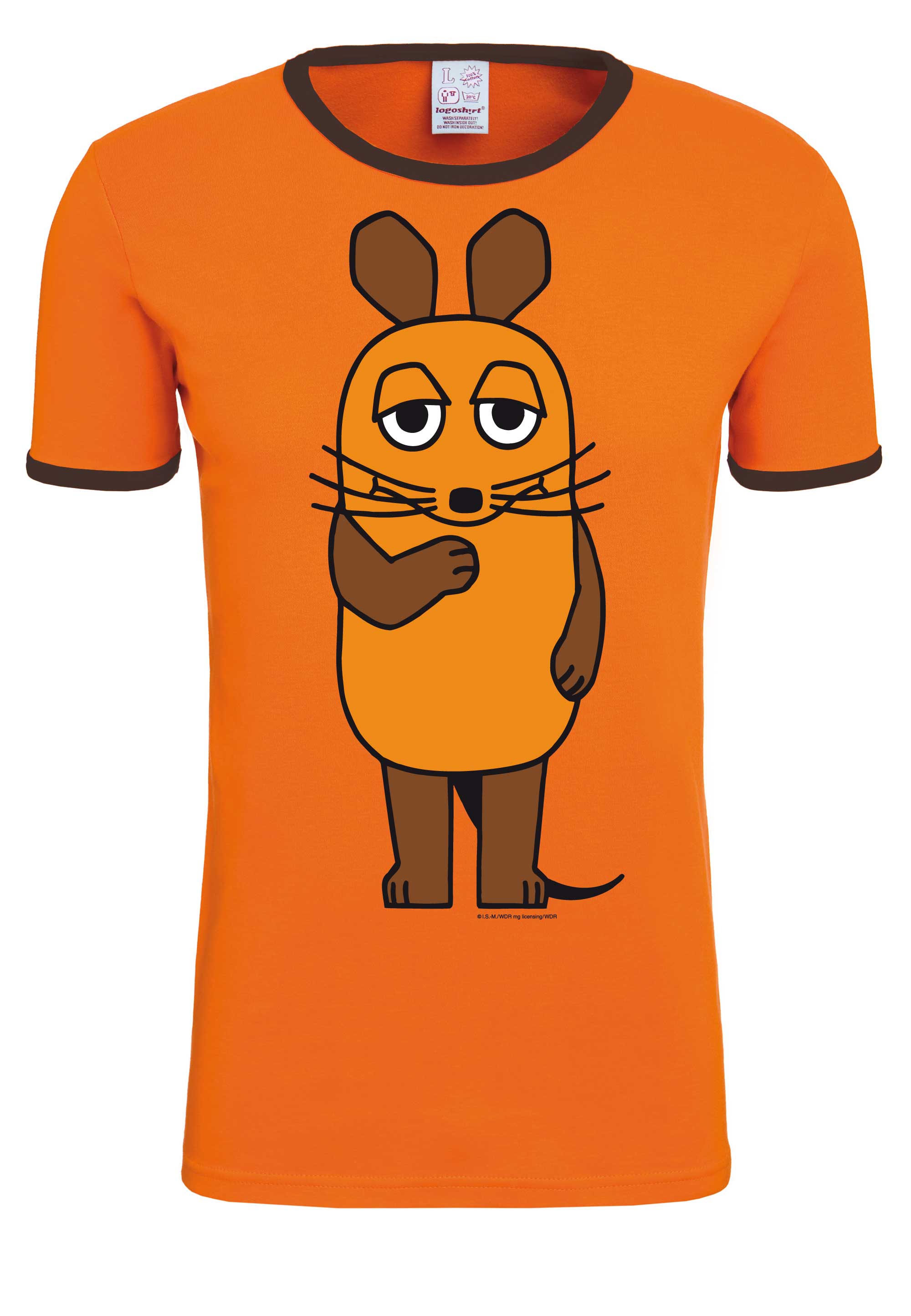 Футболка Logoshirt Die Sendung mit der Maus Die Maus, оранжевый