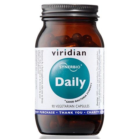 Пробиотик в капсулах Viridian Daily Synerbio, 90 шт l лизин в капсулах viridian l lizyna 500 mg 90 шт