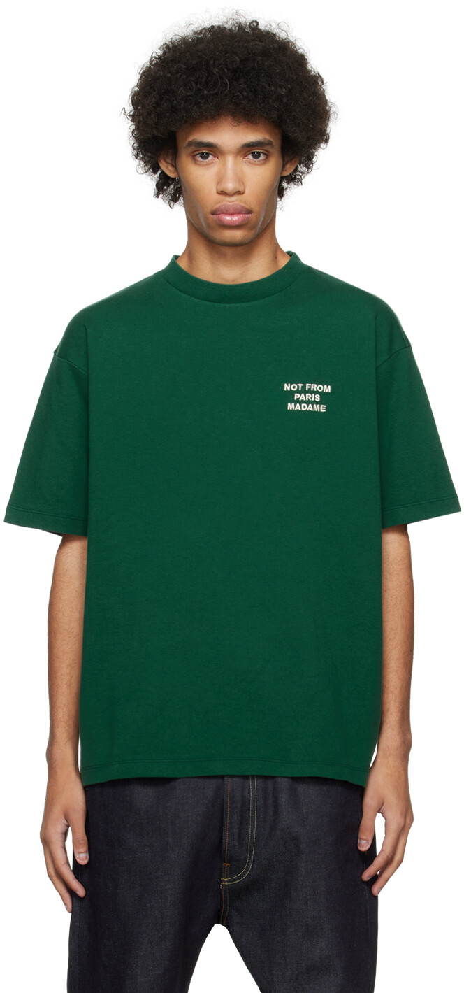 

Зеленая футболка с надписью Le T-Shirt Drole De Monsieur