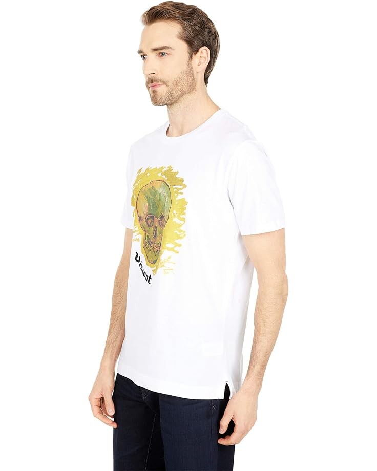 

Футболка Robert Graham Van Gogh Skull Knit T-Shirt, белый
