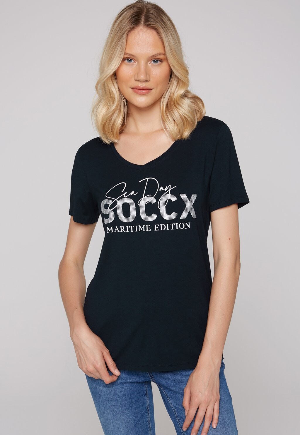 

Футболка с принтом Soccx, цвет blue navy