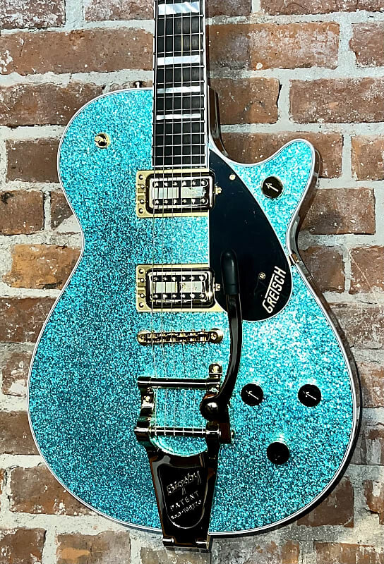 

Электрогитара Gretsch Guitars G6229TG Limited-Edition Players Edition Sparkle Jet BT Electric Guitar With Bigsby and Gold Hardware Ocean Turquoise Sparkle, In Stock Ships Fast !