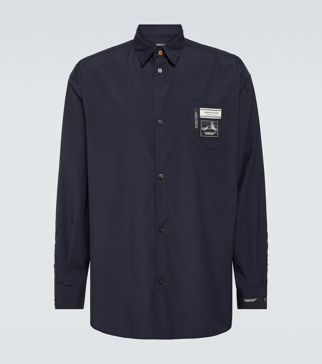 Рубашка из смесового хлопка с логотипом Undercover, синий
