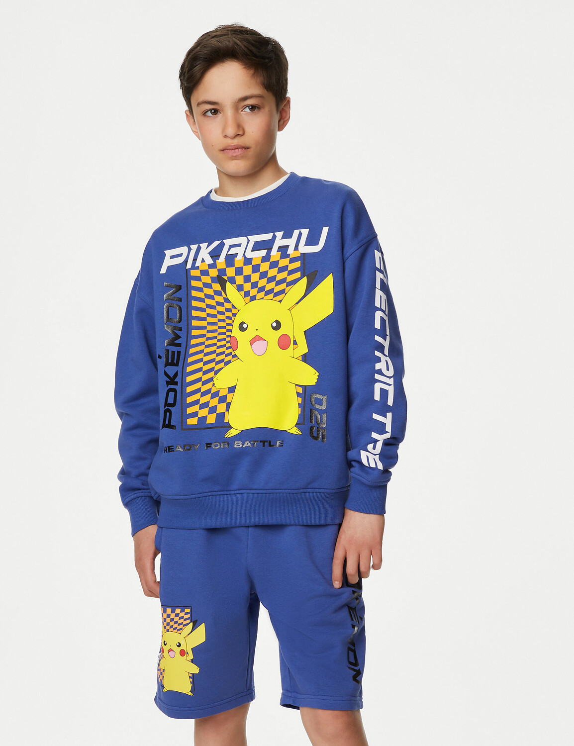 

Толстовка из хлопка с рисунком Pokemon (6–16 лет) Marks & Spencer, синий
