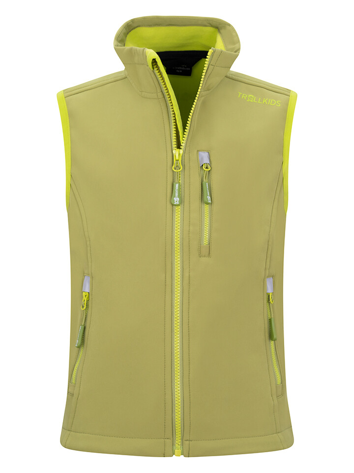 

Утепленный жилет Trollkids Softshell Trollfjord, зеленый