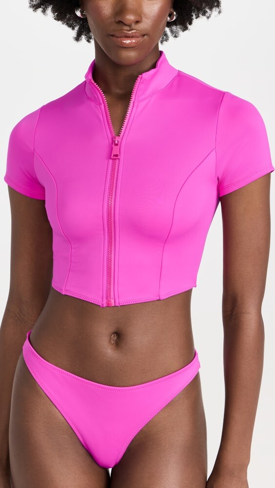

Рубашка Good American Good Compression Swim, фуксия