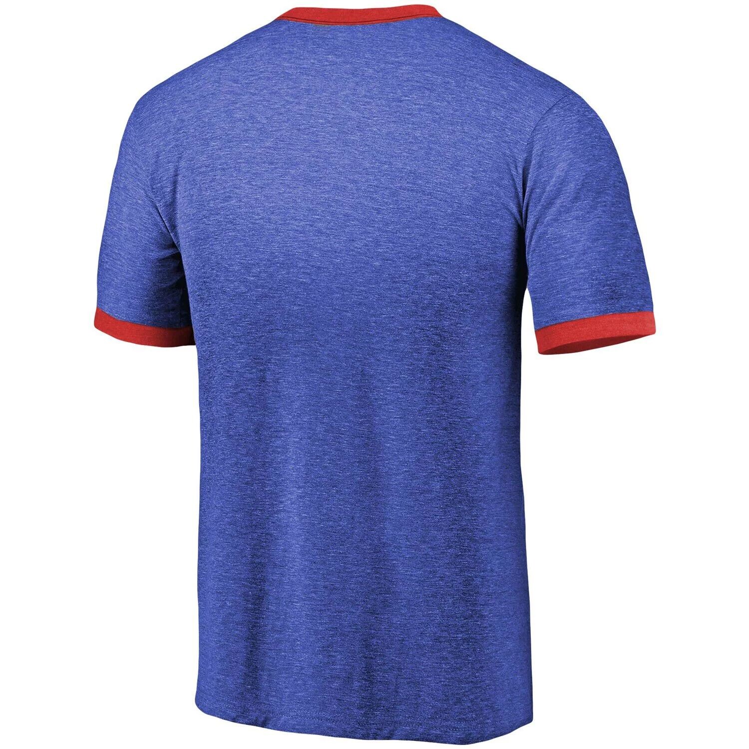 

Мужская синяя футболка Majestic Threads St. Louis Blues Buzzer Beater Tri-Blend Ringer Fanatics, Синий