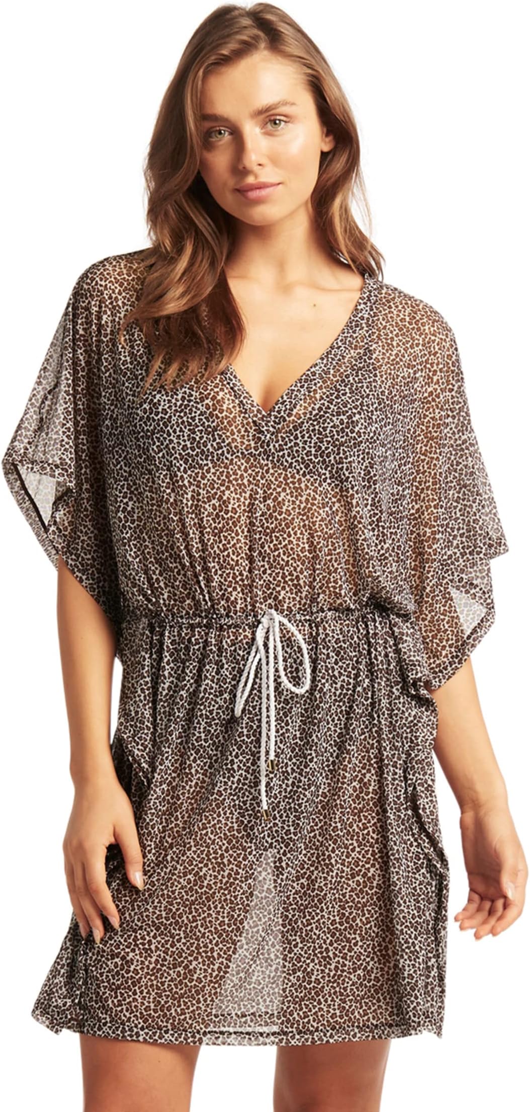 

Накидка Wild Cat Panelled Mesh Kaftan SEA LEVEL SWIM, цвет Espresso