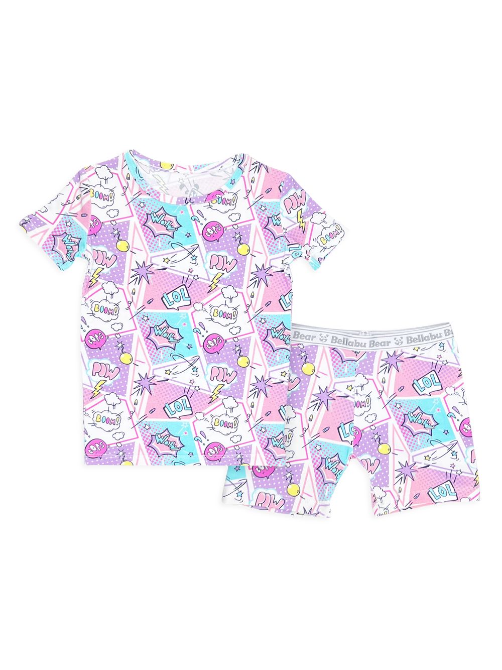 цена Пижамные шорты с принтом комиксов для маленьких девочек, маленьких девочек Bellabu Bear