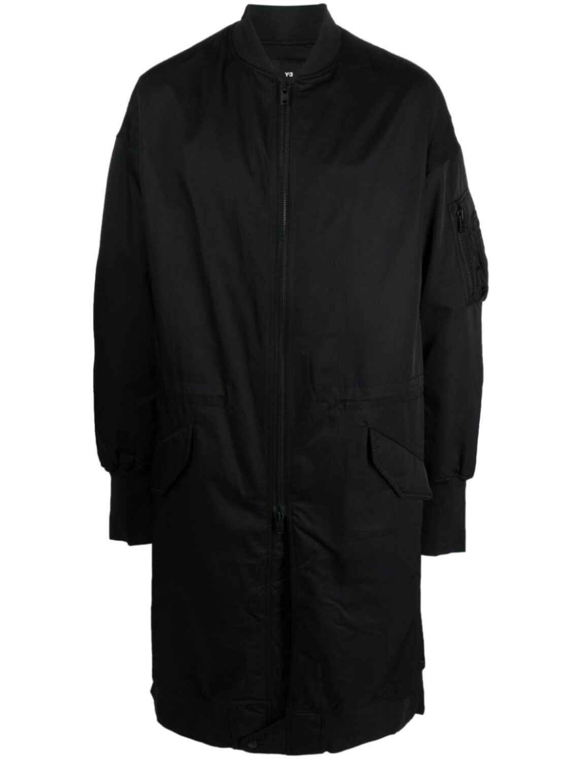 

Y-3 длинный бомбер, черный